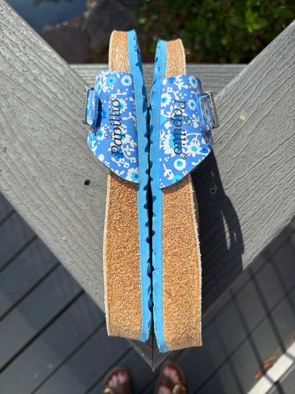 Papillio Blue Floral Single-Band Sandals - Picture 5 of 6